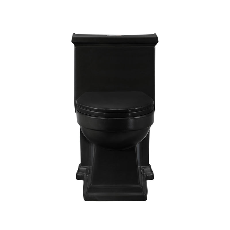 Voltaire One-Piece Elongated Toilet Dual-Flush 1.1/1.6 gpf in Matte Black