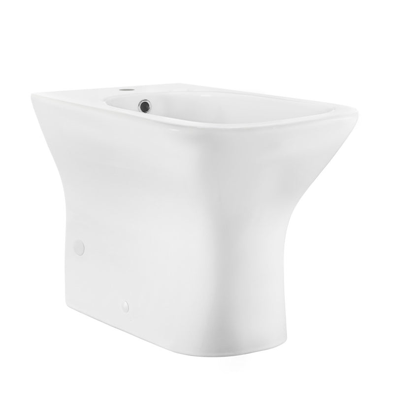 Carre Floor Mount Classic Bidet in Glossy White