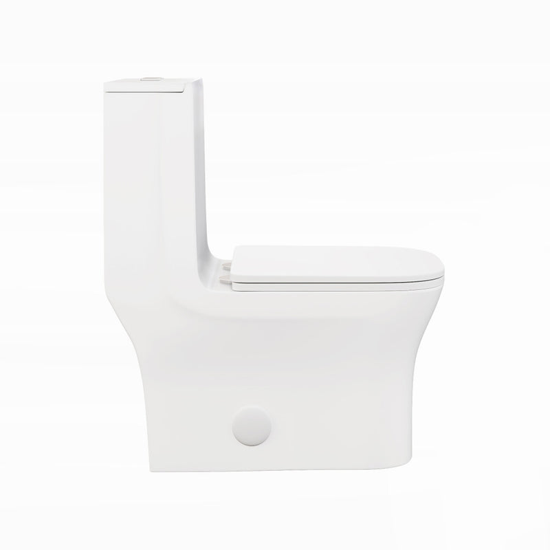 Concorde One Piece Square Toilet Dual Flush 1.1/1.6 gpf in Matte White