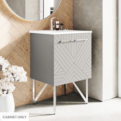 Annecy 24 Mayhem Greige Bathroom Vanity Cabinet Only (SM-BV256EI)