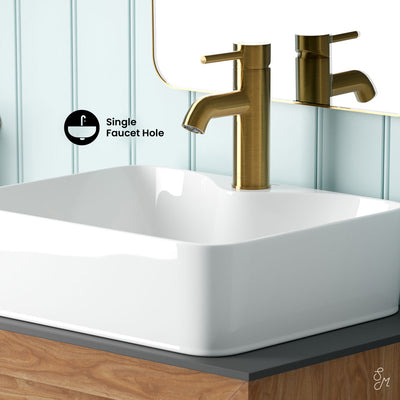 Rennes 19" Vessel Sink in Glossy White