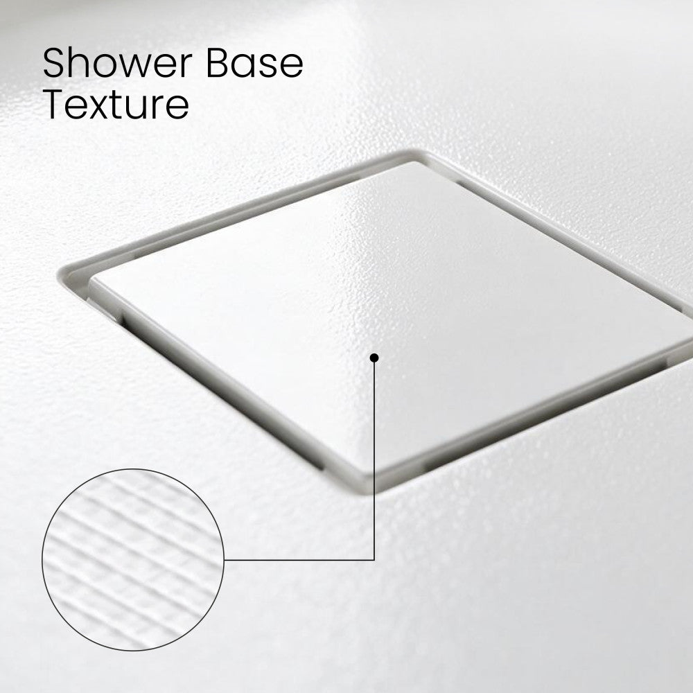 Marquette 36 x 36 Shower Pan Base with Center Drain in Glossy White