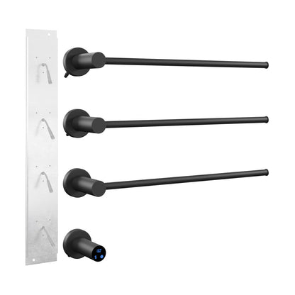 Claire 3-Bar Electric Towel Warmer in Matte Black