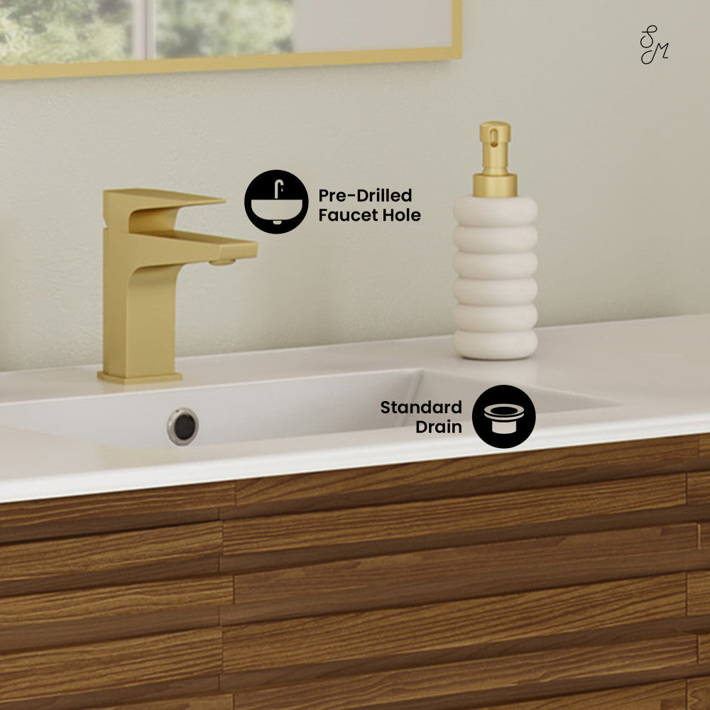 Cascade 48'' Bathroom Vanity in Brown Oak