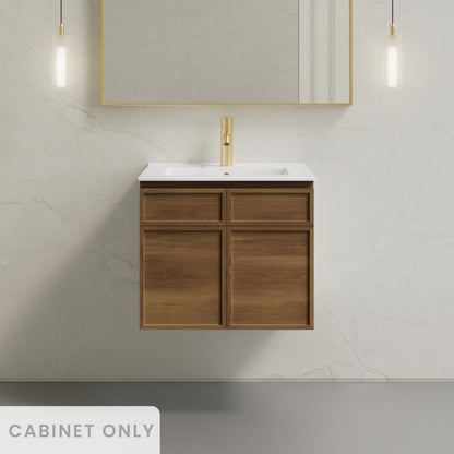 St. Tropez 24" Wall-Mounted Bathroom Vanity Cabinet without Top in Brown Oak