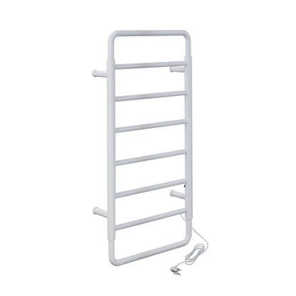 Ivy 8-Bar Electric Towel Warmer in Matte White