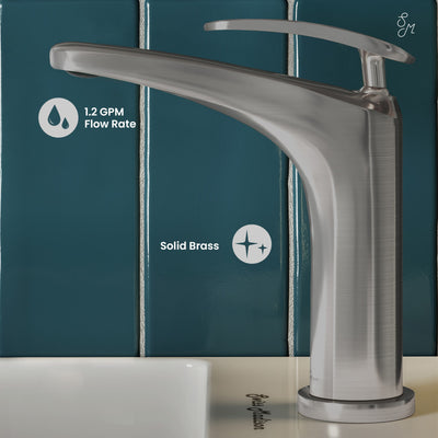 Sublime Single Hole, Single-Handle, Bathroom Faucet in Brushed Nickel