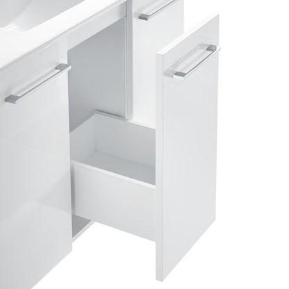 Annecy 36" Freestanding Bathroom Vanity in White with Sink Top