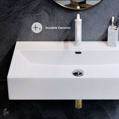 Claire 30" Rectangle Wall-Mount Bathroom Sink