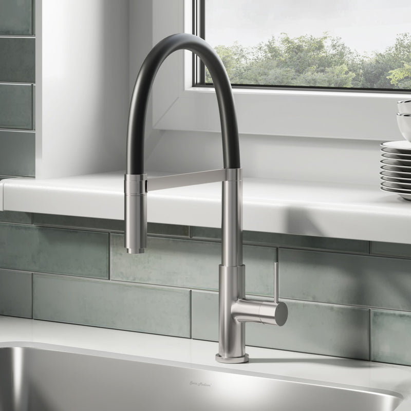 Troyes Single Handle, Pull-Down Kitchen Faucet in Brushed Nickel