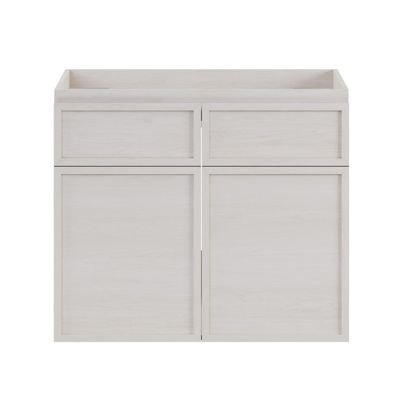 St. Tropez 24" Wall-Mounted Bathroom Vanity Cabinet without Top in White Oak