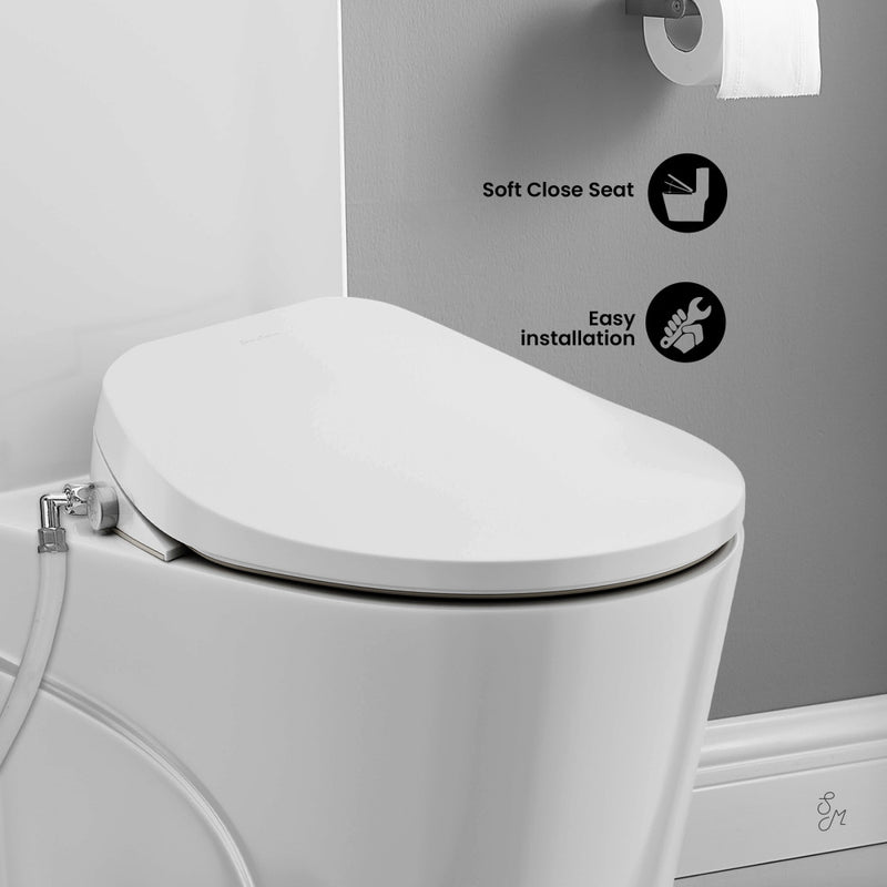 St. Tropez One-Piece Elongated Toilet Vortex Dual-Flush 1.1/1.6 gpf with Smart Seat Bidet