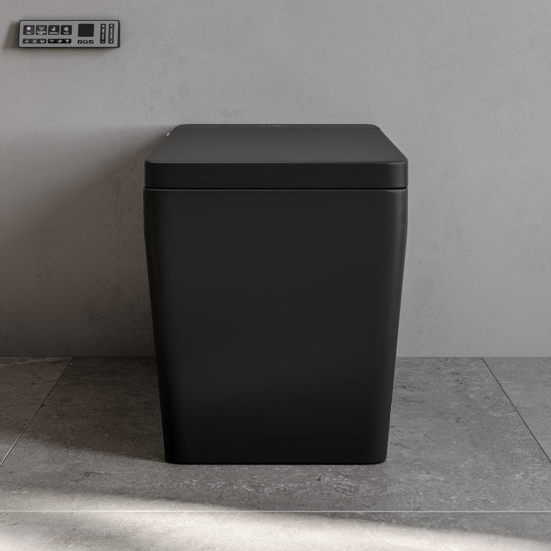 Concorde One Piece Smart Toilet 1.28 GPF in Matte Black with Heated Bidet, Air Drying, Night Light, Foot Sensor