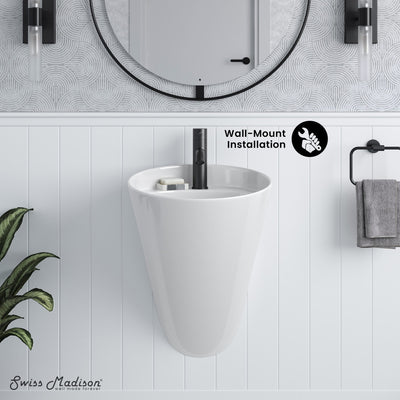 Calice 18" Wall-Mount Bathroom Sink