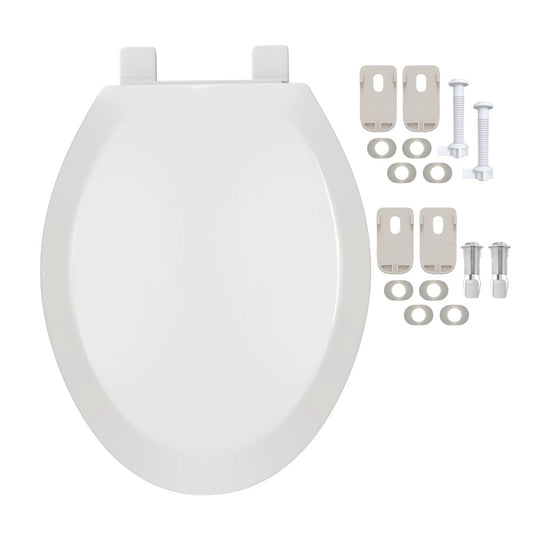 Standard Elongated Toilet Seat, Glossy White
