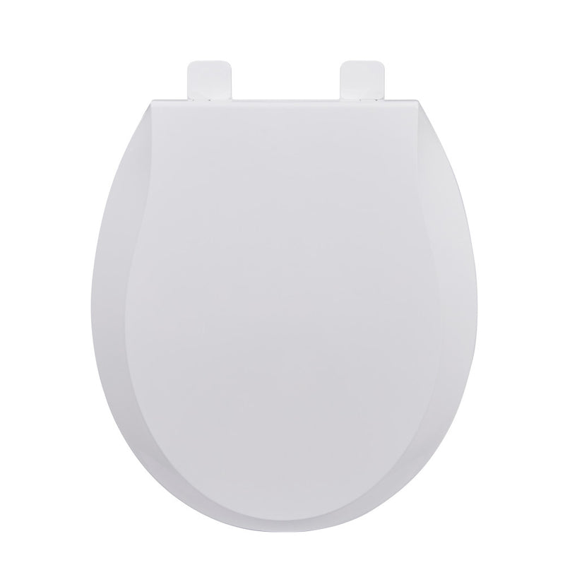 Round Toilet Seat with Toddler Seat Built In, Family Toilet Seat in Glossy White