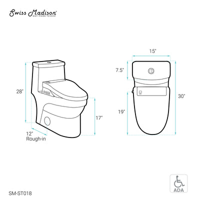 Virage One-Piece Toilet with Vivante Smart Seat 1.1/1.6 gpf