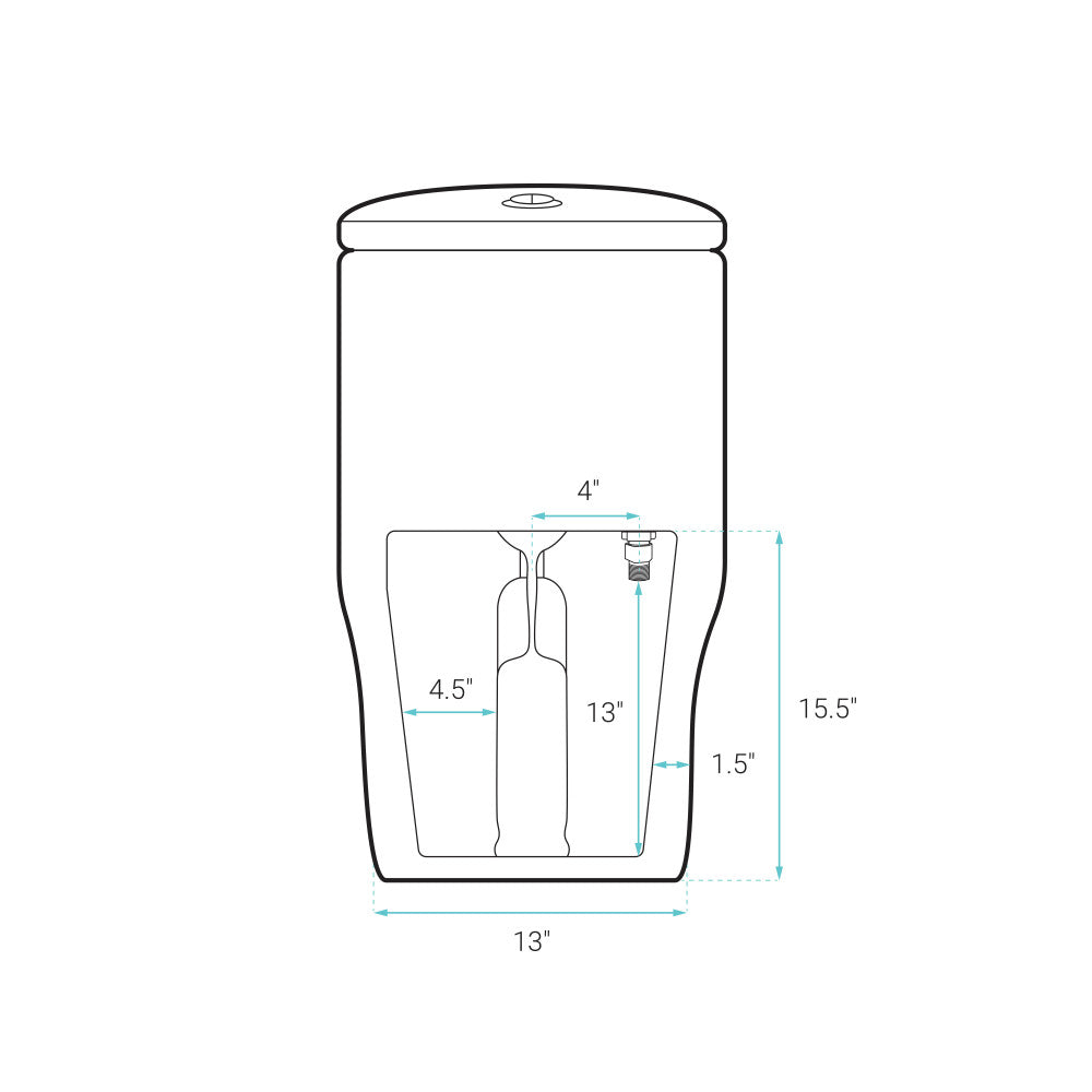 Sublime One-Piece Elongated Dual-Flush Toilet in Bisque 1.1/1.6 gpf