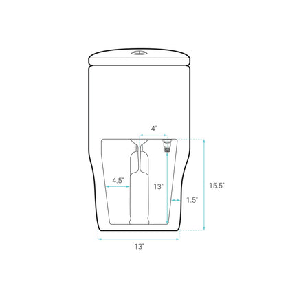 Sublime One-Piece Elongated Dual-Flush Toilet in Bisque 1.1/1.6 gpf