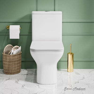 Carre One Piece Square Toilet Dual Flush 1.1/1.6 gpf in Matte White