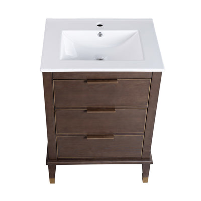 Hugo 24" Bathroom Vanity in Walnut