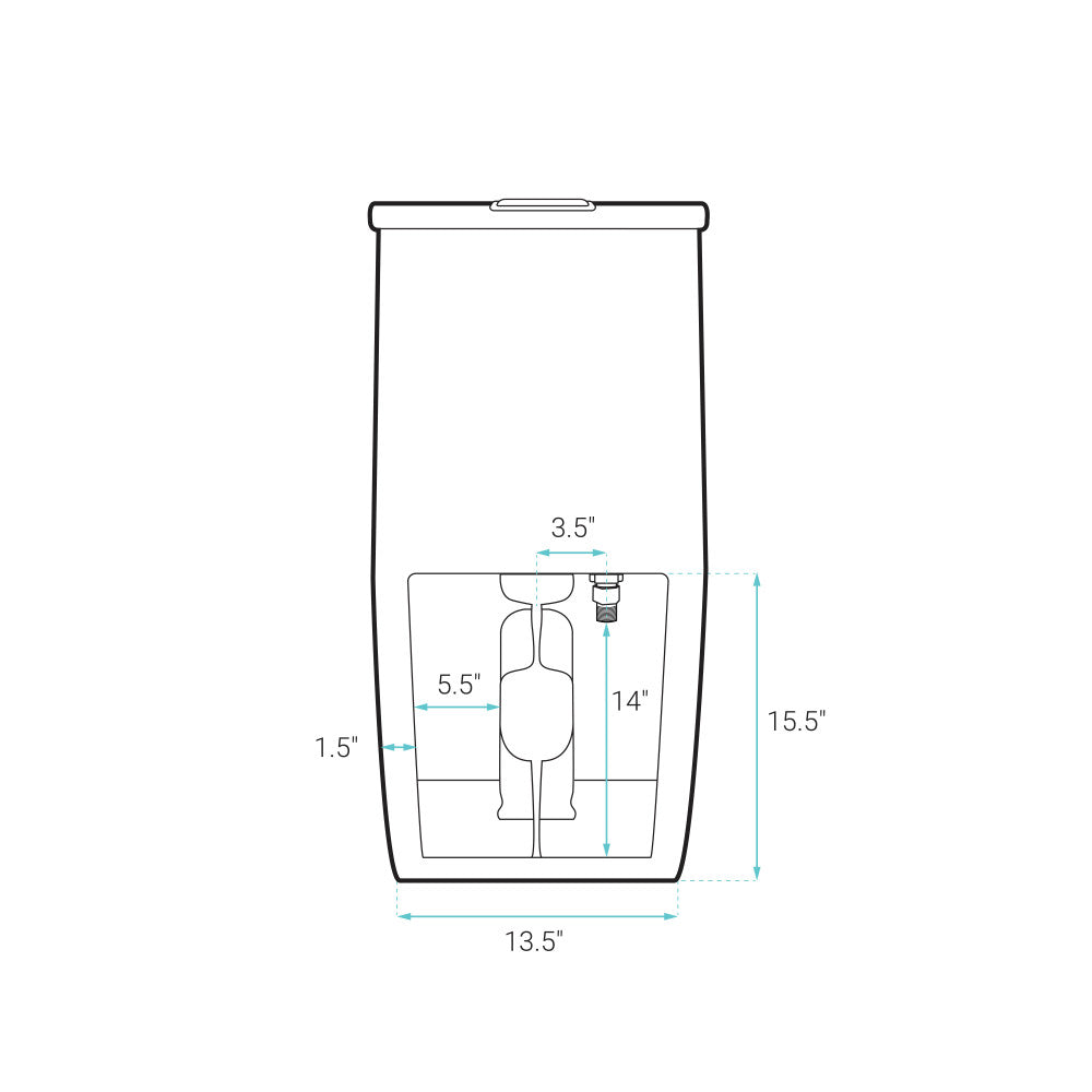 St. Tropez One-Piece Elongated Toilet Vortex™ Dual-Flush 1.1/1.6 gpf in Matte Gray