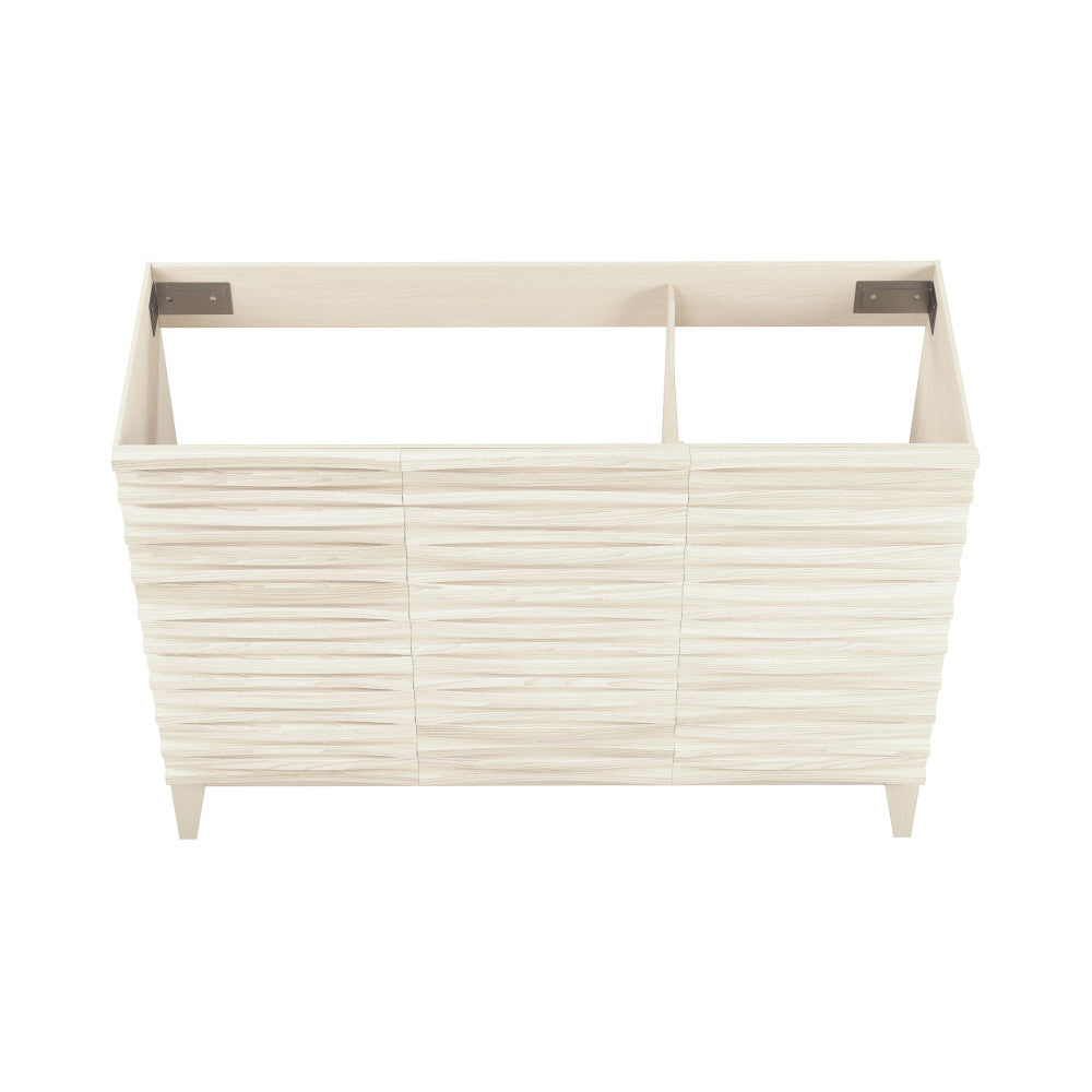Cascade 48" Freestanding Bathroom Vanity Cabinet without Top in White Oak