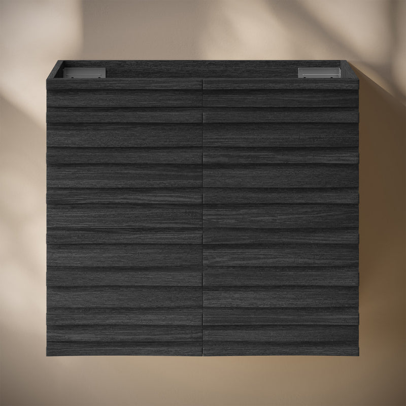 Cascade 24" Wall-Mounted Bathroom Vanity Cabinet without Top in Black Oak