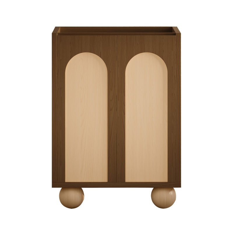 Plaisir II 24" Freestanding Bathroom Vanity Cabinet without Top in Brown Oak