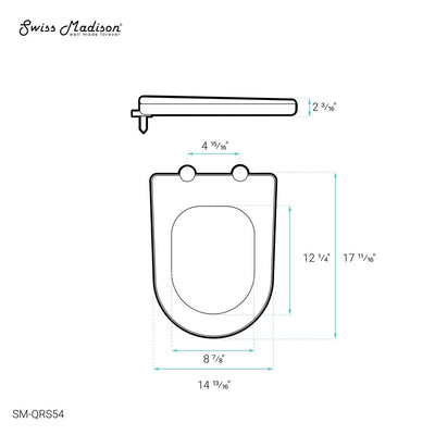 Quick Release Toilet Seat in Matte Grey (SM-1T181MG)