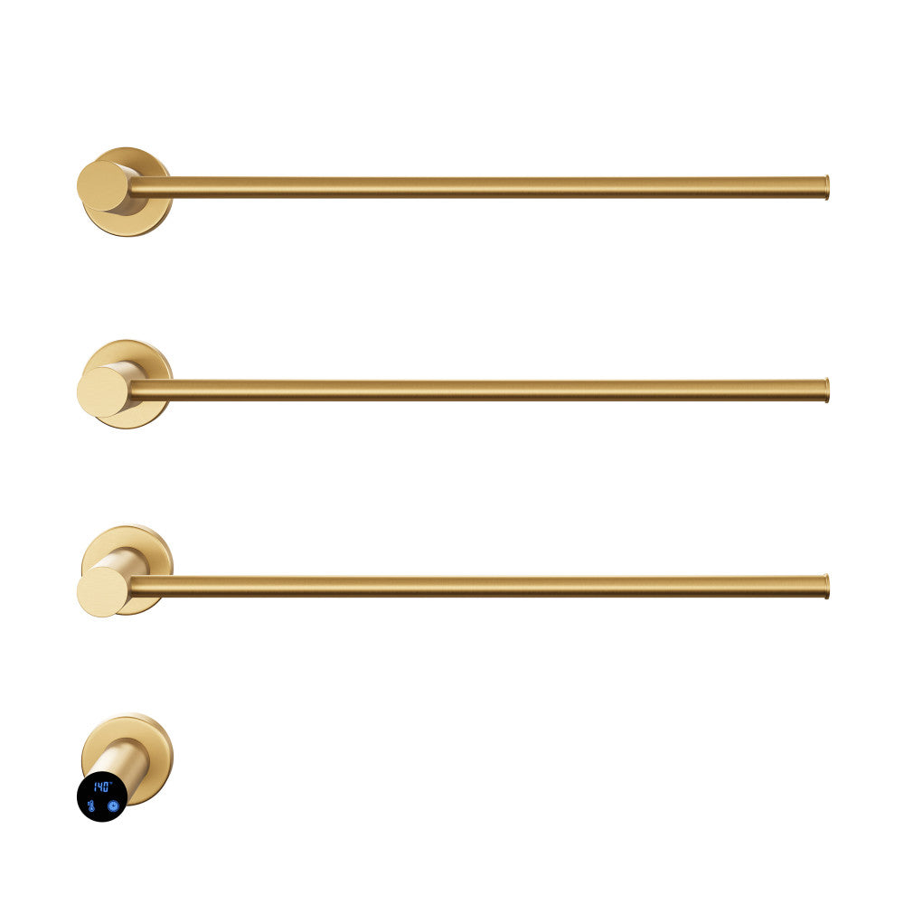 Claire 3-Bar Electric Towel Warmer in Brushed Gold