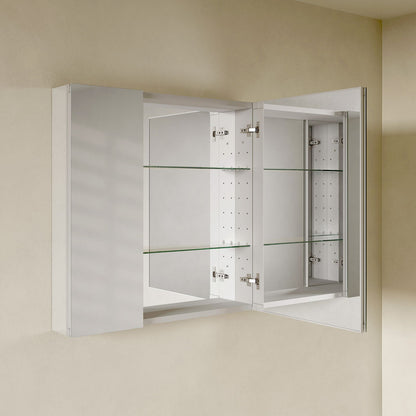 Cache 30 x 30 Rectangle Recessed/Wall Mount Medicine Cabinet with Mirrored Sides