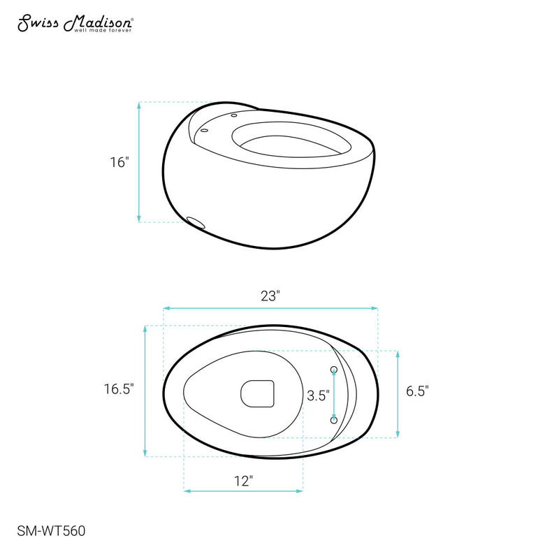 Plaisir Back to Wall Toilet