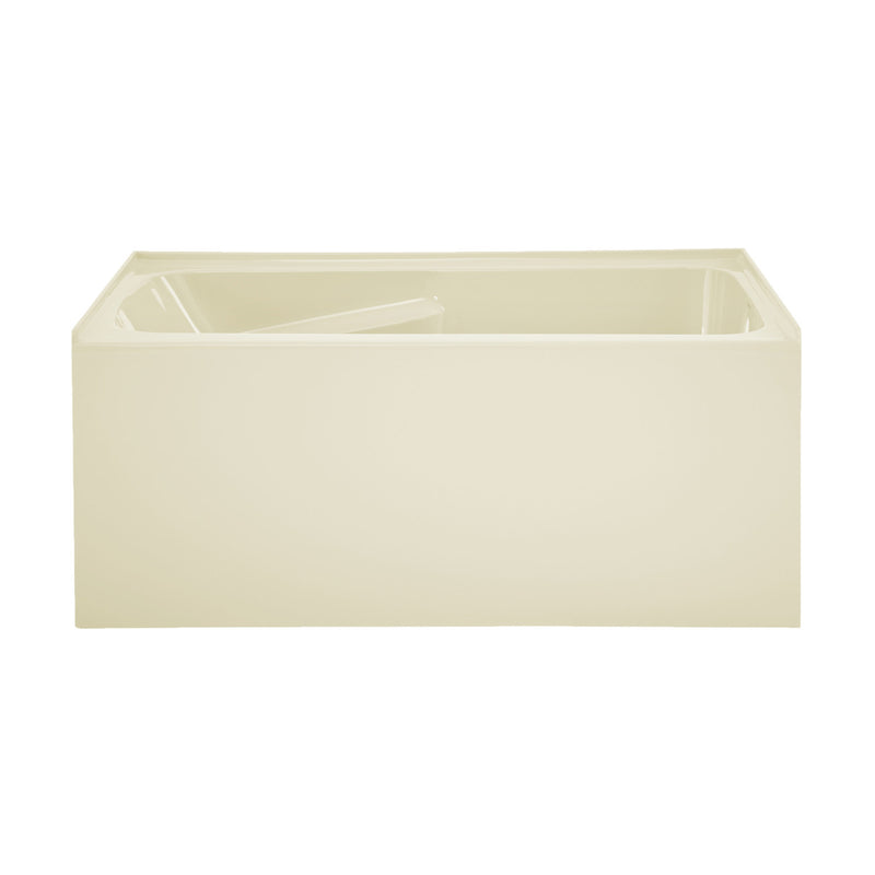 Voltaire 54" x 30" Right-Hand Drain Alcove Bathtub with Apron in Bisque