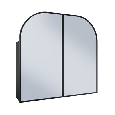 Porte 32 x 31 Arched Recessed/Wall Mount Medicine Cabinet with Mirror in Black
