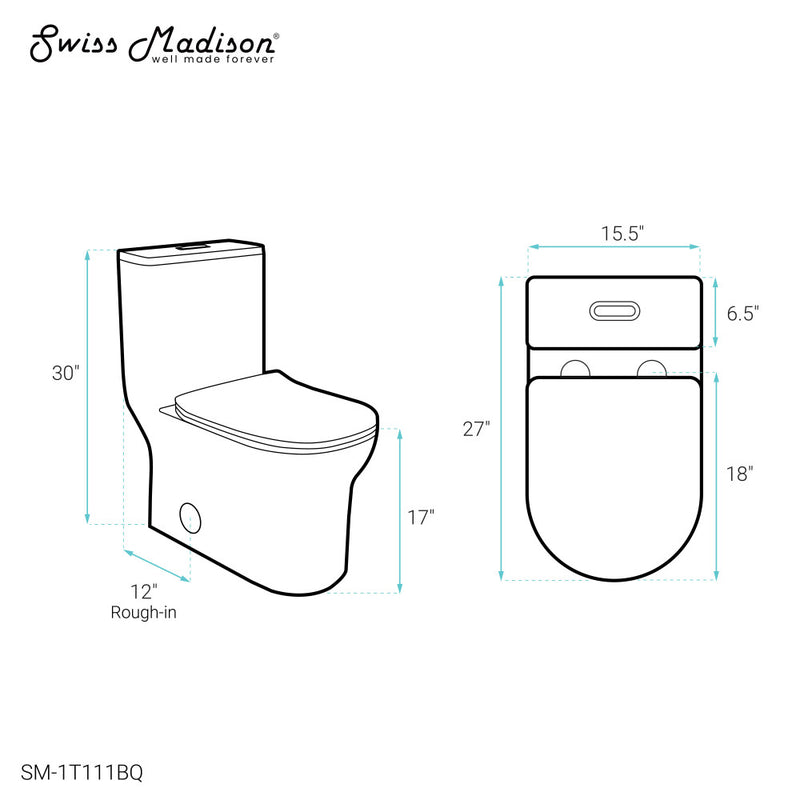 Burdon One Piece Elongated Toilet Dual Flush 1.1/1.6 gpf in Bisque