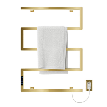 Voltaire 5-Bar Electric Towel Warmer in Brushed Gold