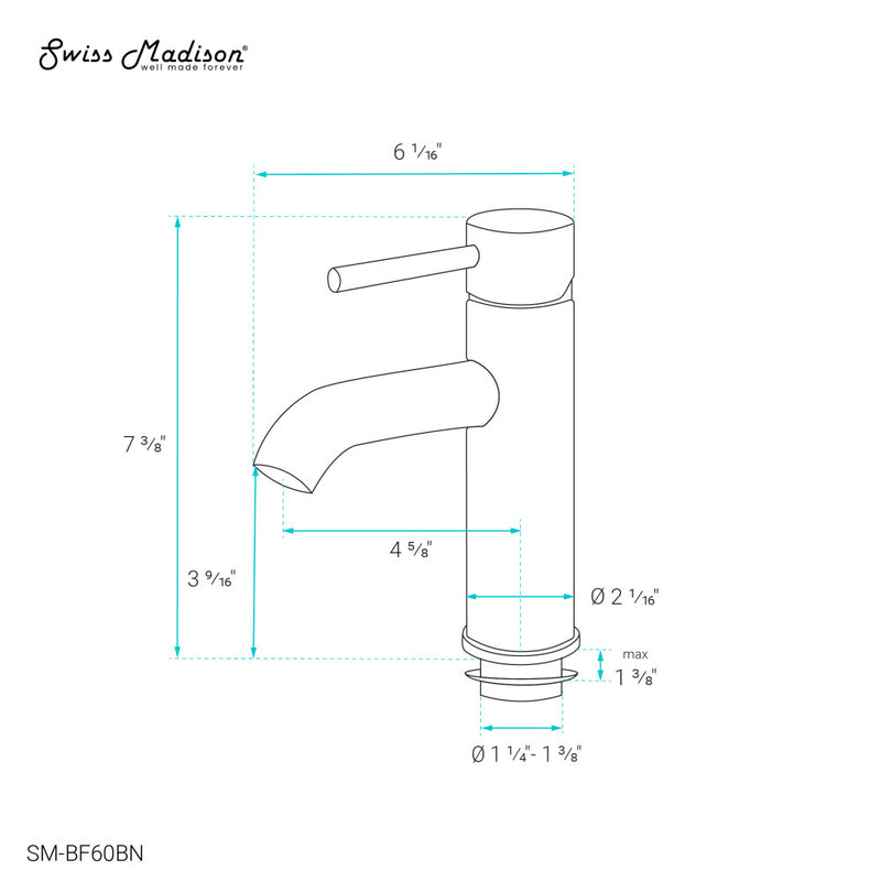 Ivy Single Hole, Single-Handle, Bathroom Faucet in Brushed Nickel