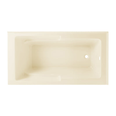 Voltaire 60 x 32 Right Drain Soaking Alcove Corner Apron Bathtub in Glossy Bisque