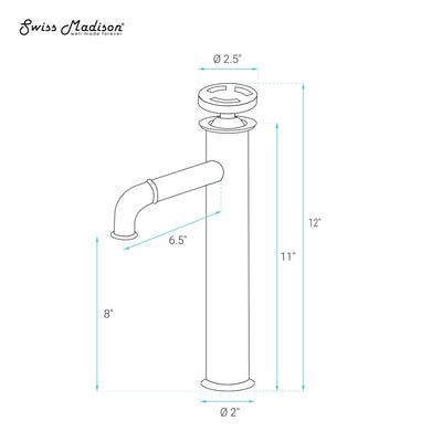 Avallon Single Hole, Single-Handle Wheel, High Arc Bathroom Faucet in Matte White