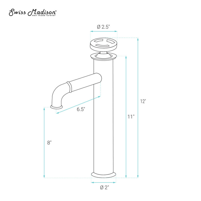 Avallon Single Hole, Single-Handle Wheel, High Arc Bathroom Faucet in Matte White