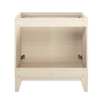 Cascade 30" Freestanding Bathroom Vanity Cabinet without Top in White Oak