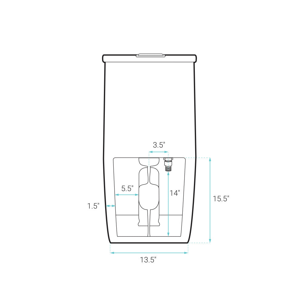 St. Tropez One Piece Elongated Toilet Vortex™ Flush in Glossy Black 1.1/1.6 gpf