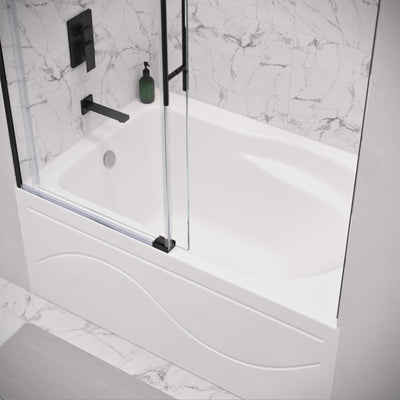 Ivy 54'' x 32" Bathtub with Apron Left Hand Drain in White