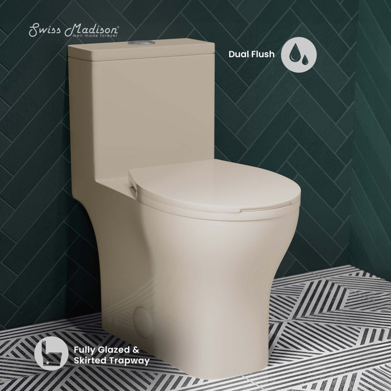 Sublime III One-Piece Round Toilet Vortex™ Dual-Flush 0.95/1.26 gpf in Bisque