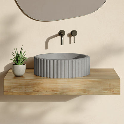 Lafayette 16" Round Concrete Vessel Sink in Gray