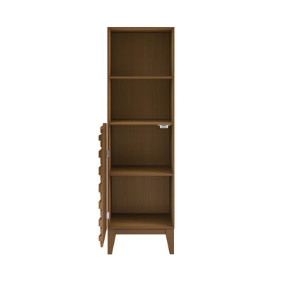 Cascade 17 x 17 x 60 Freestanding Linen Cabinet in Brown Oak