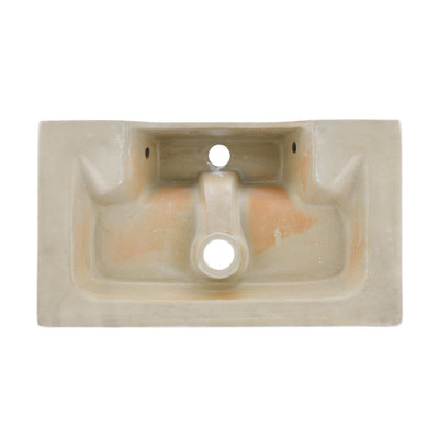 Claire 22" Rectangle Wall-Mount Bathroom Sink in White Marble