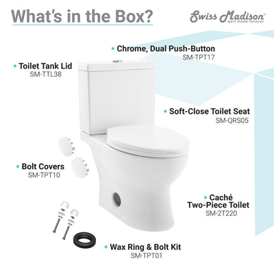 Cache Two-Piece Elongated Toilet Dual-Flush 1.1/1.6 gpf