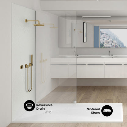 Terre P Series 60" x 36" Reversible Drain Shower Base